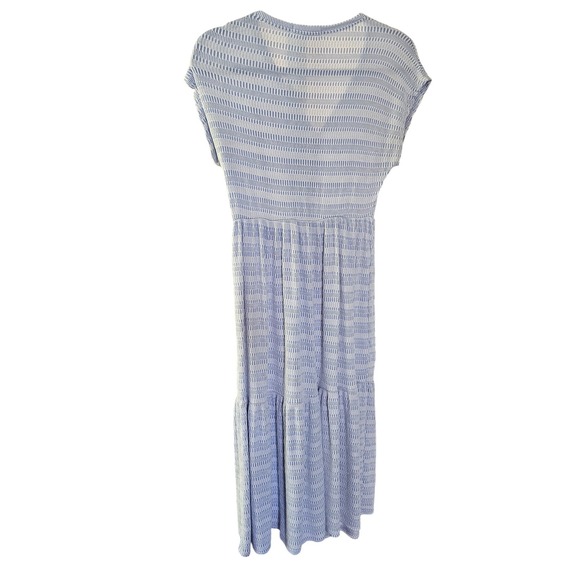 Caution to the Wind Womens Blue Striped Maxi Dress‎ Casual V Neck Medium - Picture 3 of 8